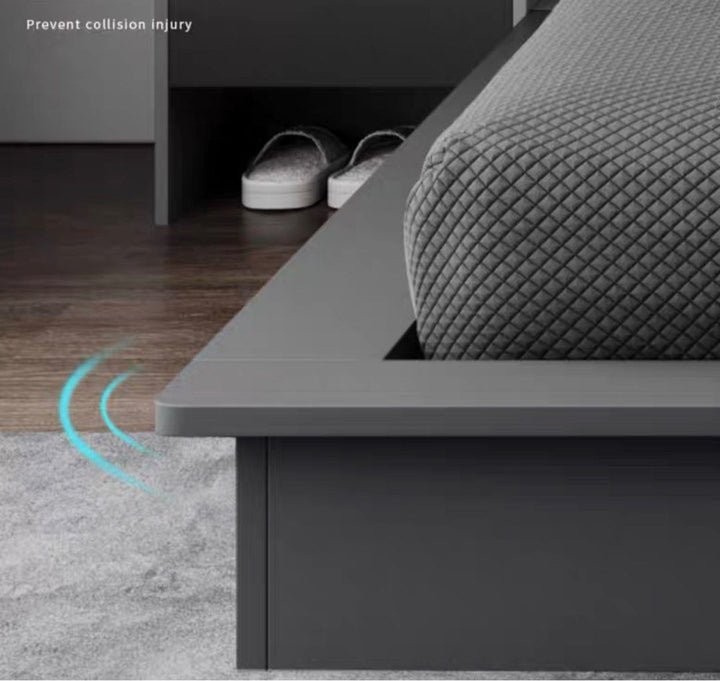 FENTY Modern Grey LED Bedframe