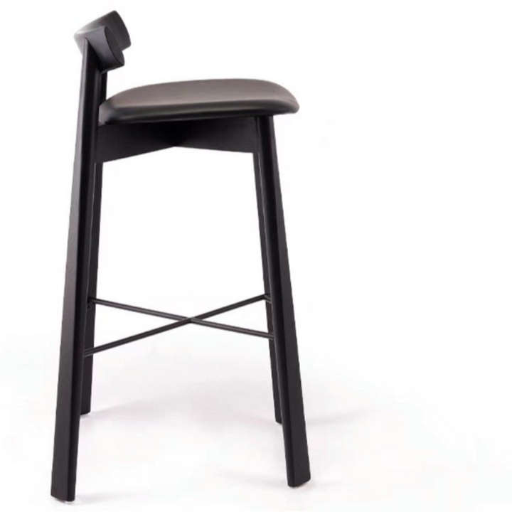 TRISHA Modern Solid Wood Bar Stool