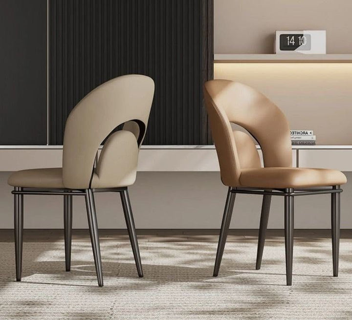 NASO Modern Leather Dining Chair - Radical Homes Singapore