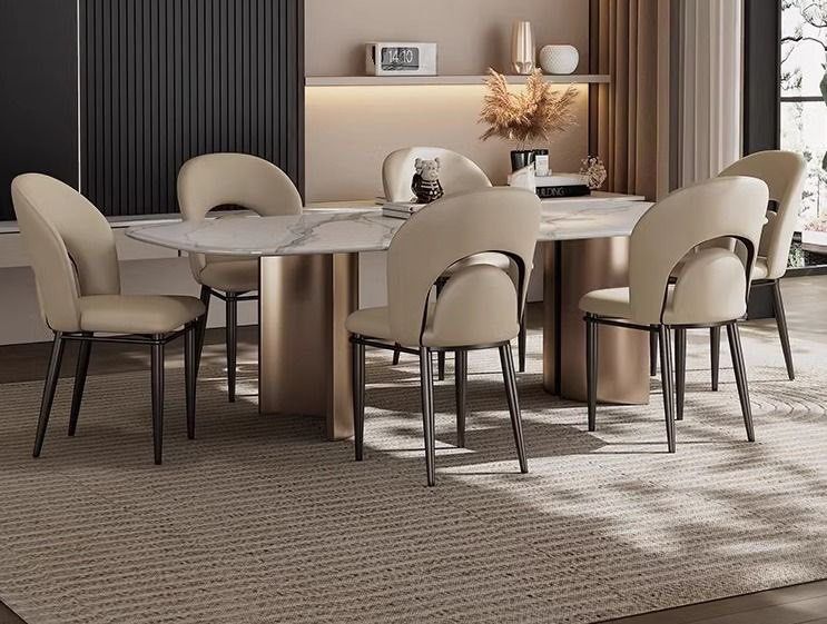 NASO Modern Leather Dining Chair - Radical Homes Singapore