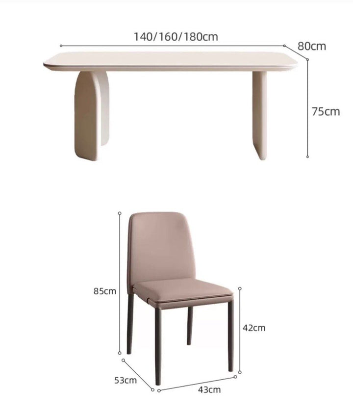 FURY Japandi Sintered Stone Dining Table