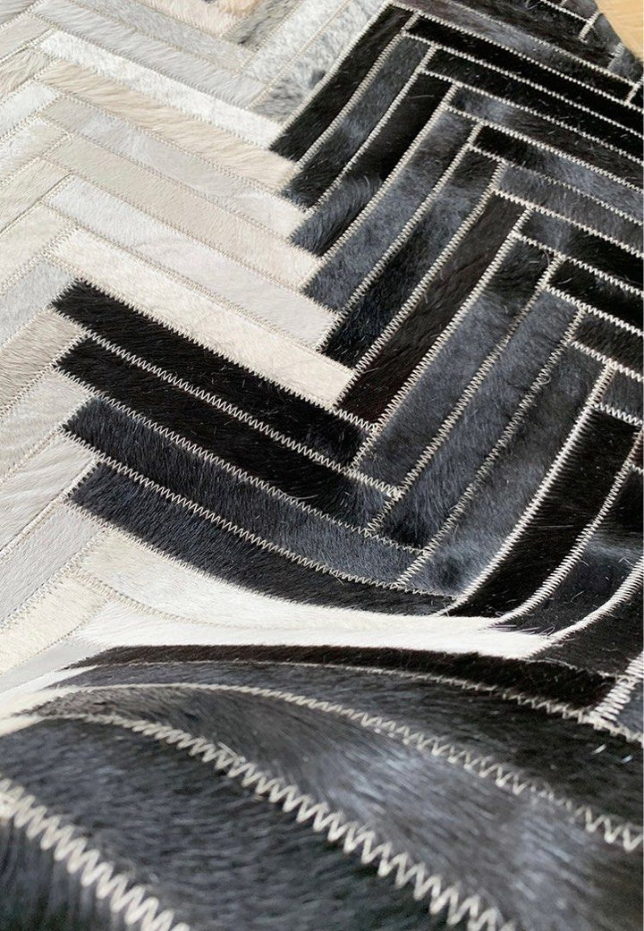 GREGORY Modern Cowhide Leather Rug