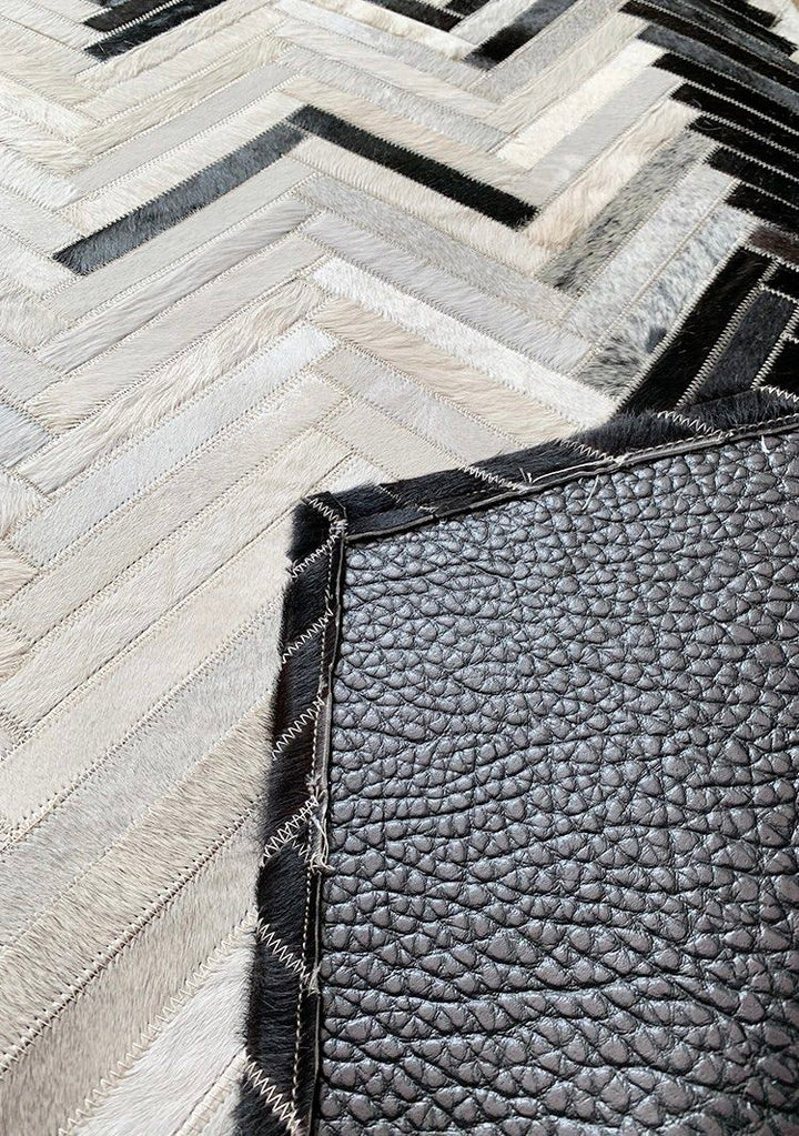 GREGORY Modern Cowhide Leather Rug