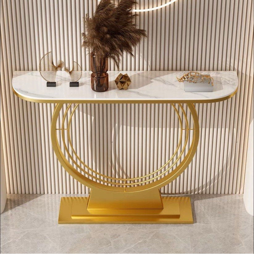 IRIS Modern Marble Console Table