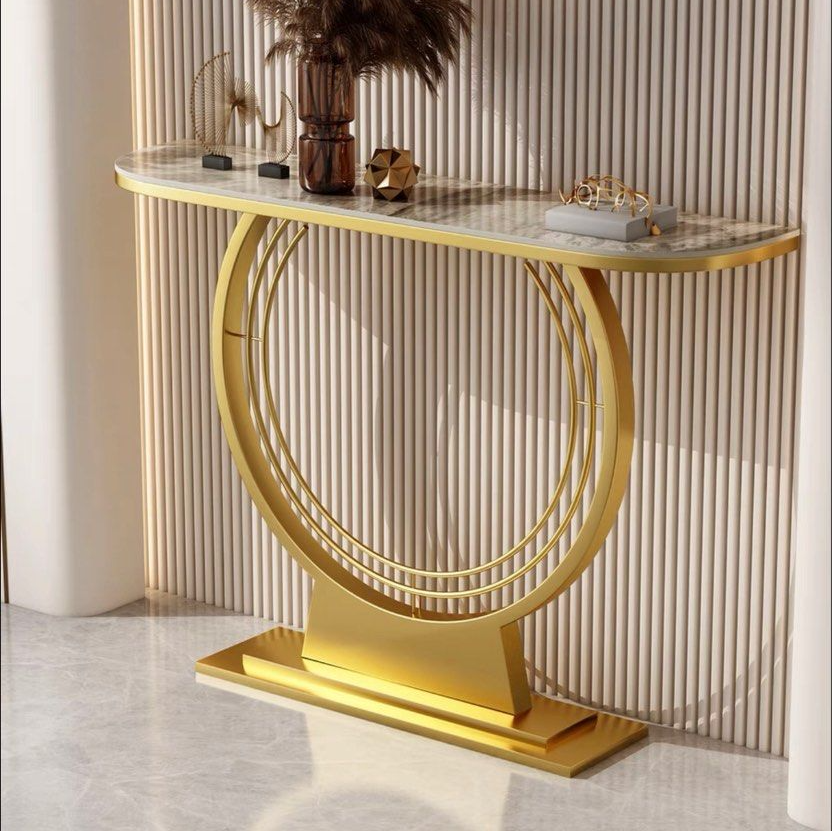 IRIS Modern Marble Console Table
