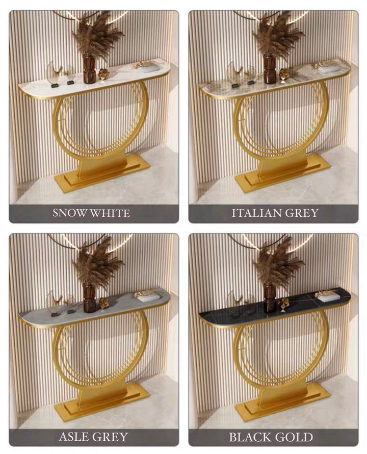 IRIS Modern Marble Console Table