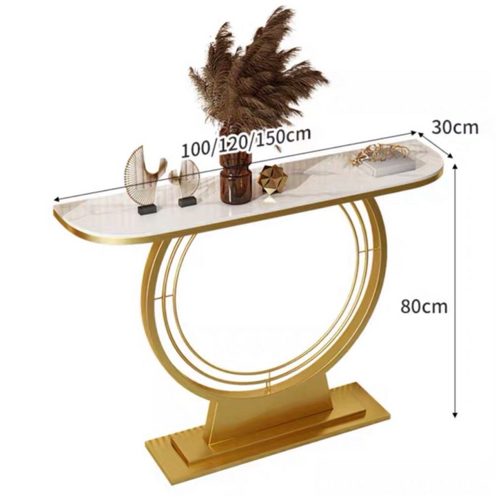 IRIS Modern Marble Console Table