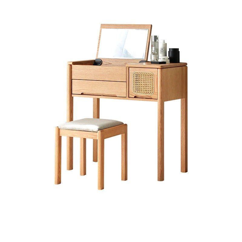 FUCCI Solid Wood Vanity Table & Stool