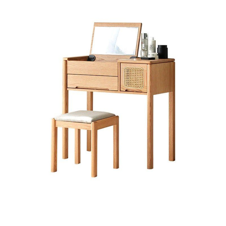 FUCCI Solid Wood Vanity Table & Stool