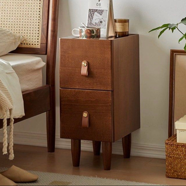 GABBEY Modern Solid Wood Bedside Table