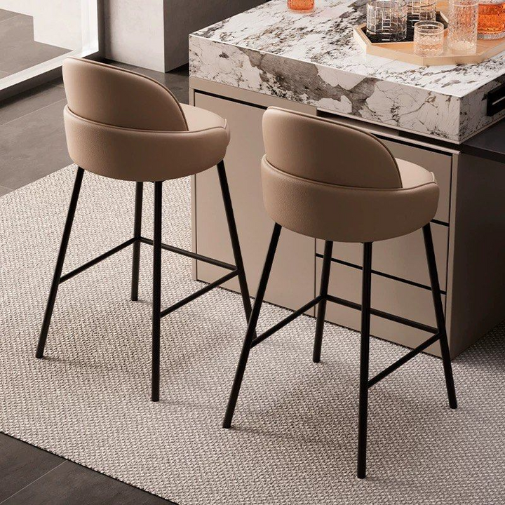 URTEN Modern Leather Bar Stool
