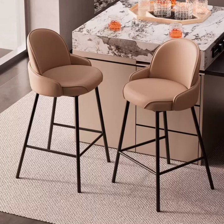 URTEN Modern Leather Bar Stool