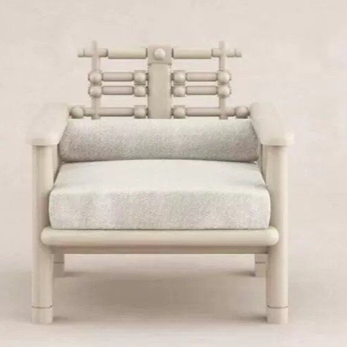 AILO Rustic Solid Wood Lounge Chair