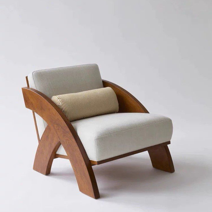 MOBIRE Modern Solid Wood Lounge Chair