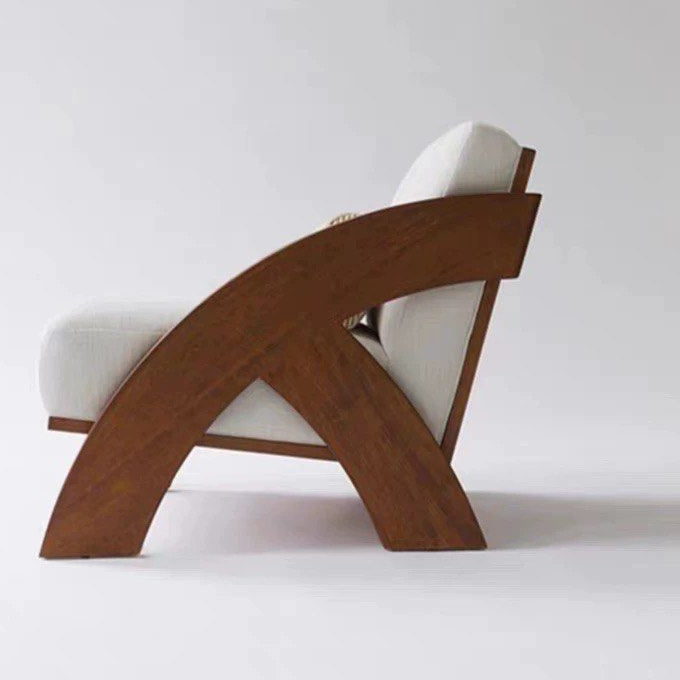 MOBIRE Modern Solid Wood Lounge Chair