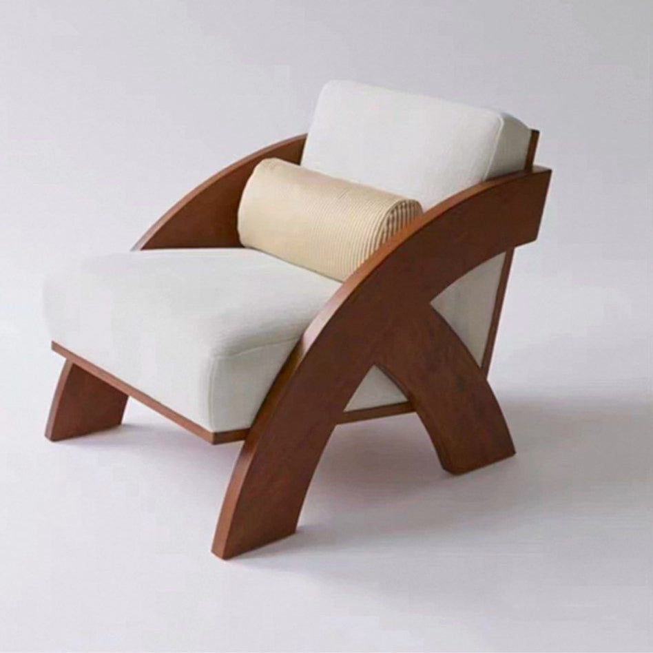 MOBIRE Modern Solid Wood Lounge Chair