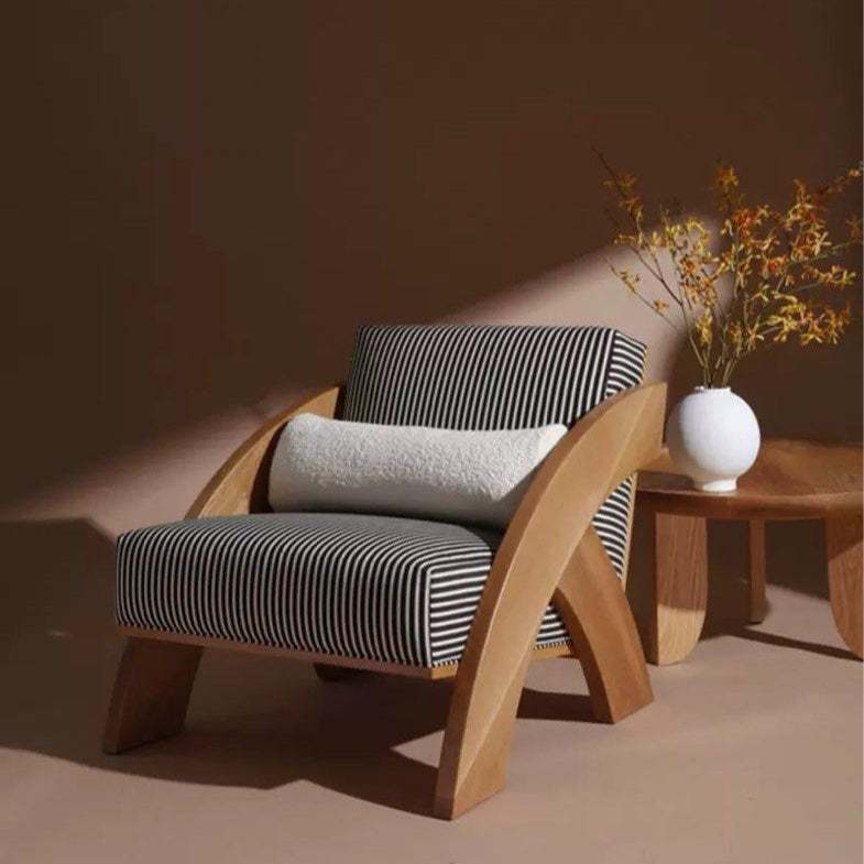 MOBIRE Modern Solid Wood Lounge Chair