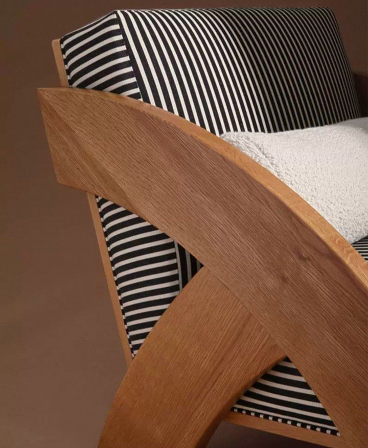 MOBIRE Modern Solid Wood Lounge Chair