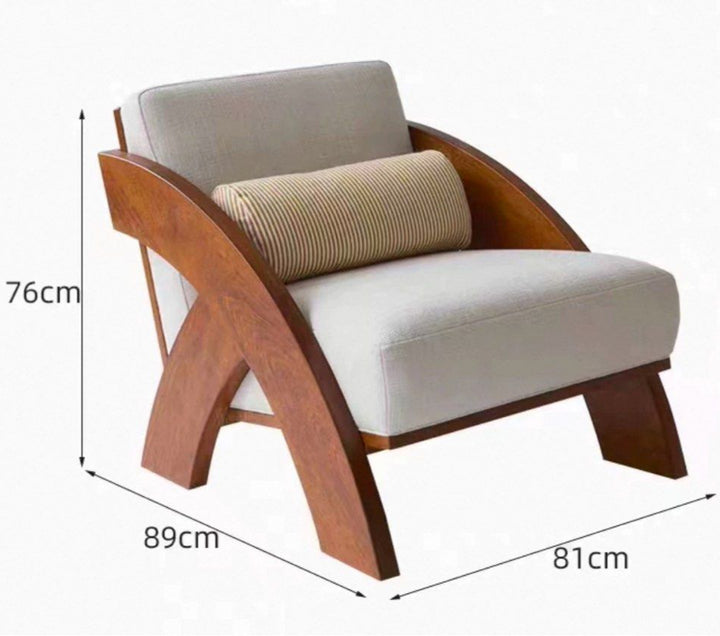 MOBIRE Modern Solid Wood Lounge Chair