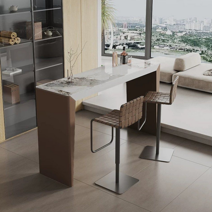 THEOS Modern Sintered Stone Bar Table