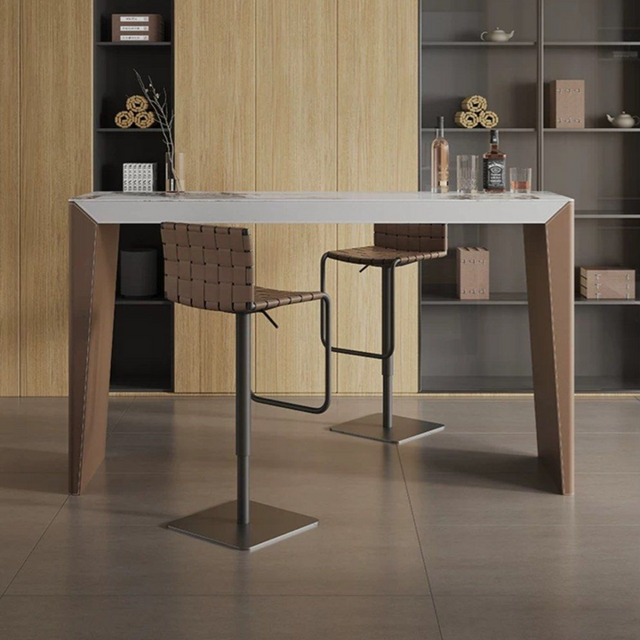 THEOS Modern Sintered Stone Bar Table