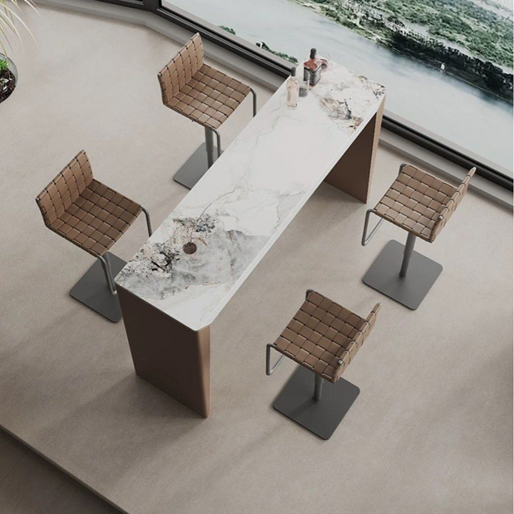 THEOS Modern Sintered Stone Bar Table