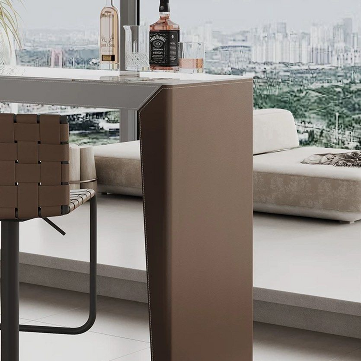 THEOS Modern Sintered Stone Bar Table