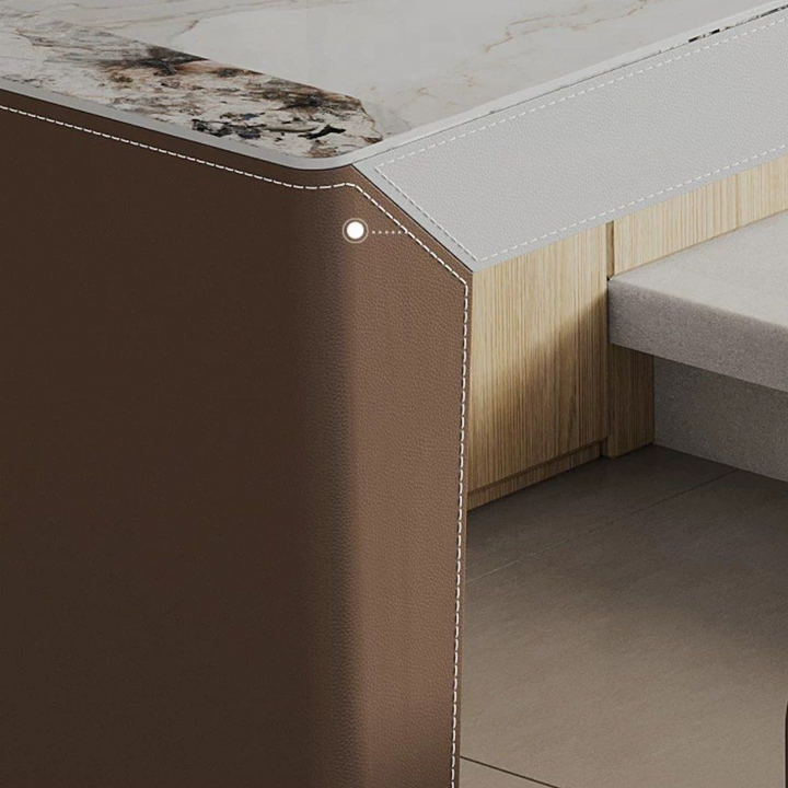 THEOS Modern Sintered Stone Bar Table