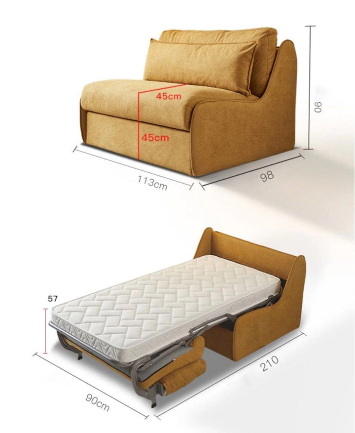 LIORA Scratch Resistant Sofa Bed With Mattress