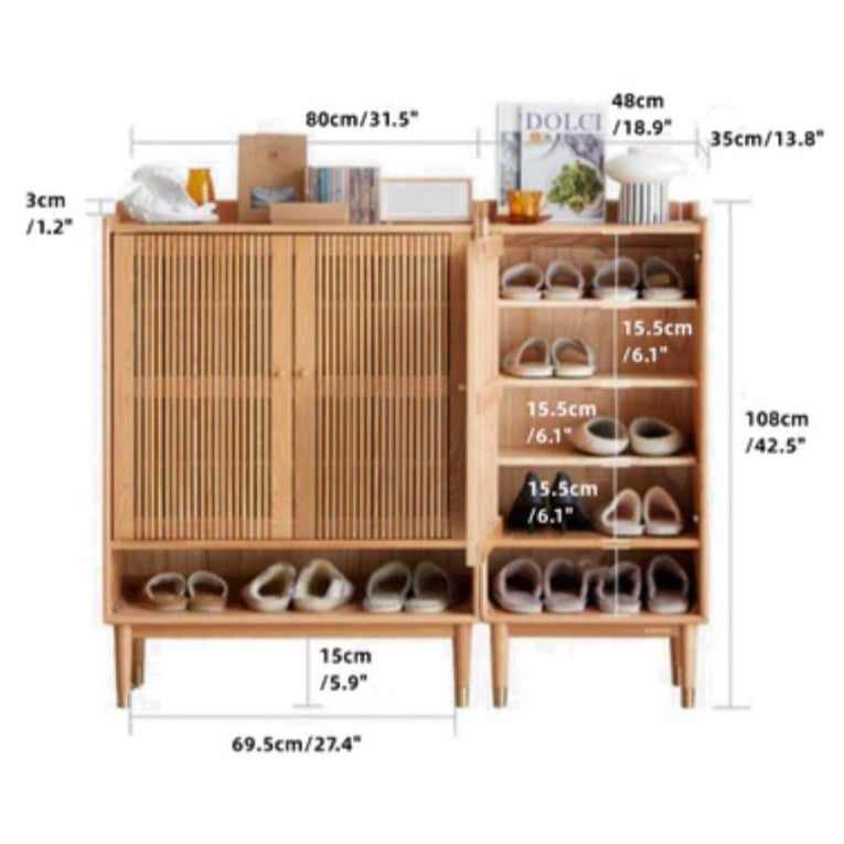 GALVOMA Solid Wood Shoe Cabinet