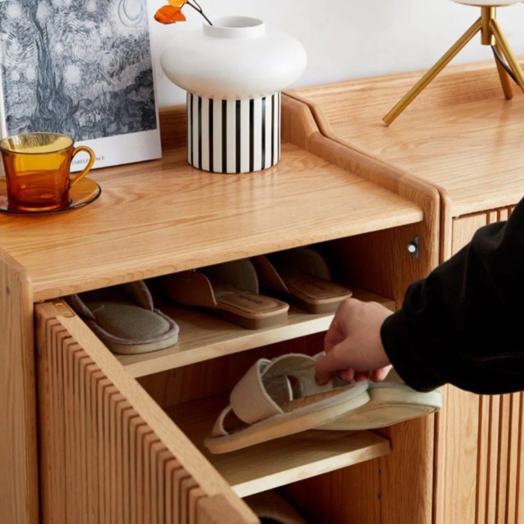 GALVOMA Solid Wood Shoe Cabinet