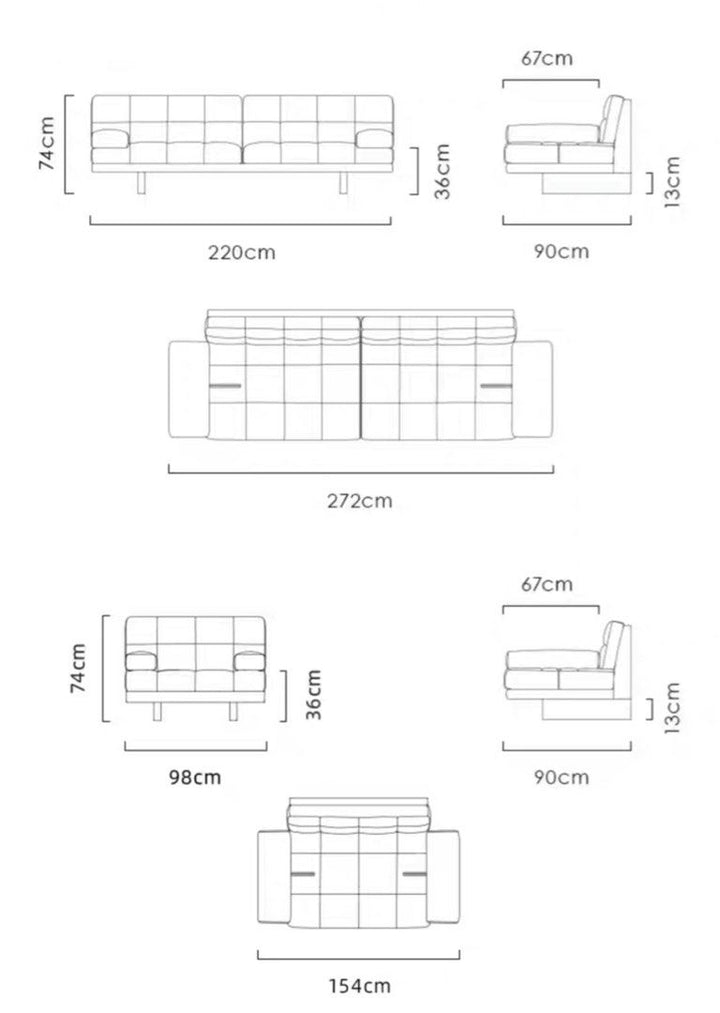 ADAVORA Minimalist Leather Sofa