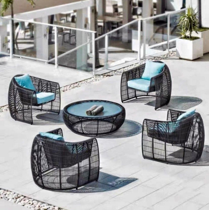 NAOMI Modern Outdoor Lounge Chair Set