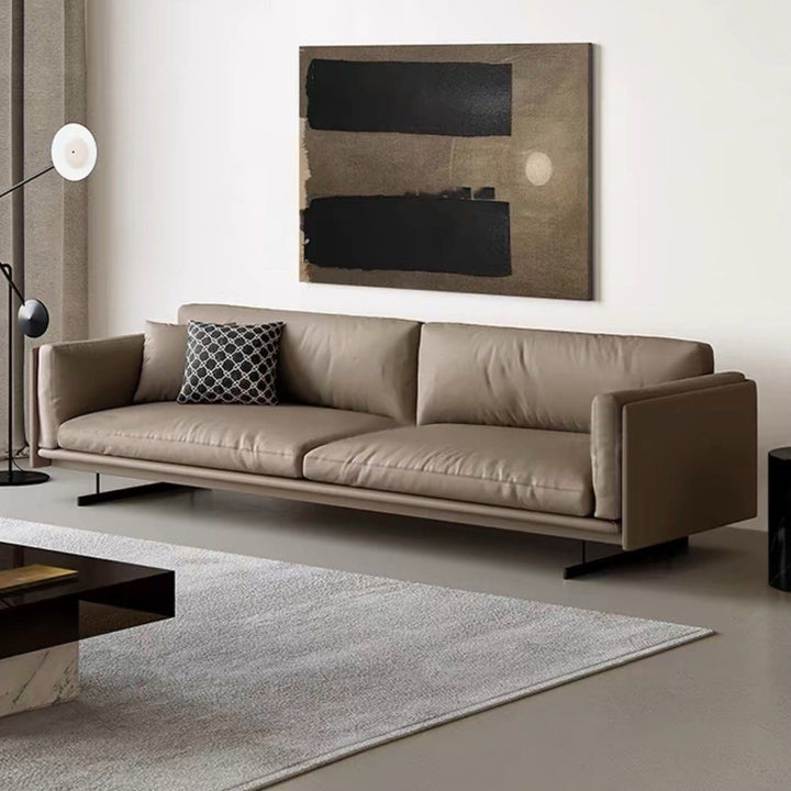 ALVERO Modern Genuine Leather Sofa