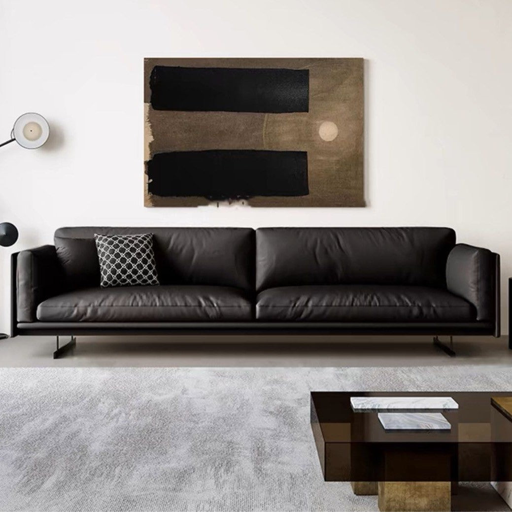 ALVERO Modern Genuine Leather Sofa