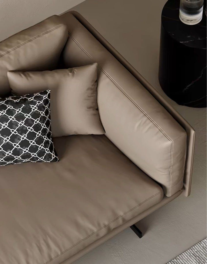 ALVERO Modern Genuine Leather Sofa