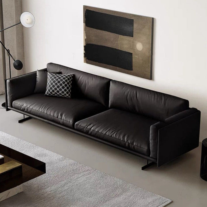 ALVERO Modern Genuine Leather Sofa