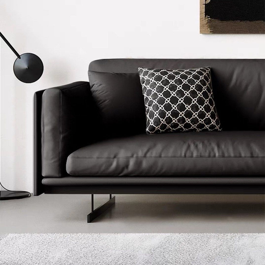 ALVERO Modern Genuine Leather Sofa