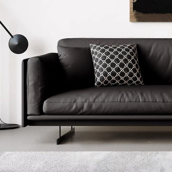 ALVERO Modern Genuine Leather Sofa