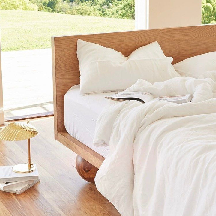 GENARI Japandi Solid Wood Bedframe