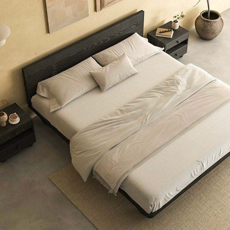 GENARI Japandi Solid Wood Bedframe