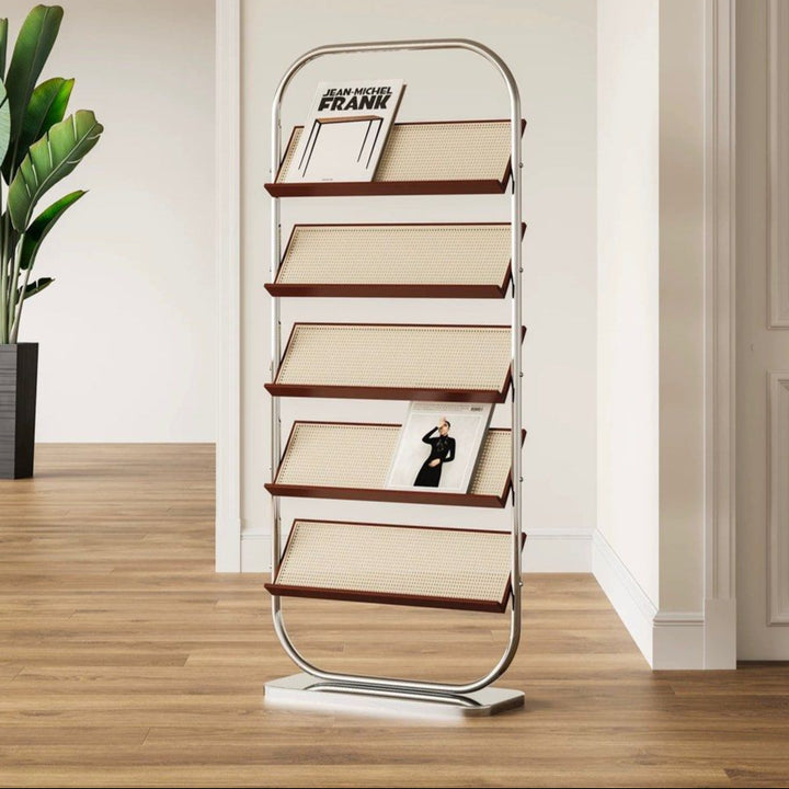 GERFIE Modern Rattan Bookshelf