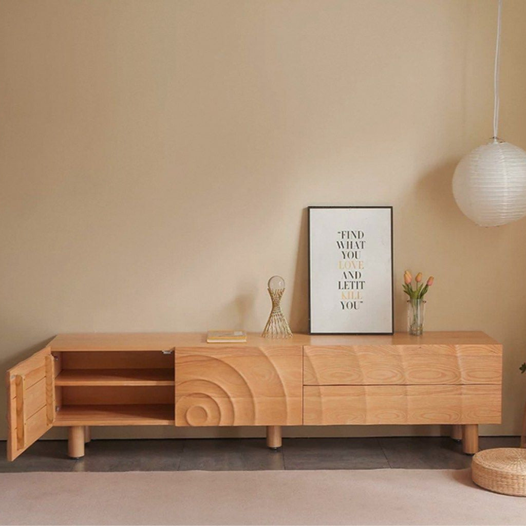 GERIUM Modern Solid Wood TV Console