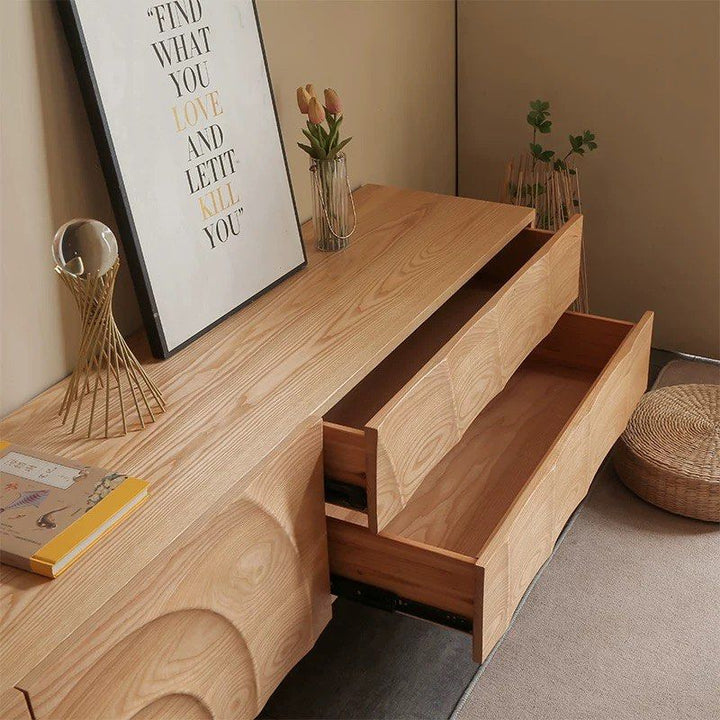 GERIUM Modern Solid Wood TV Console