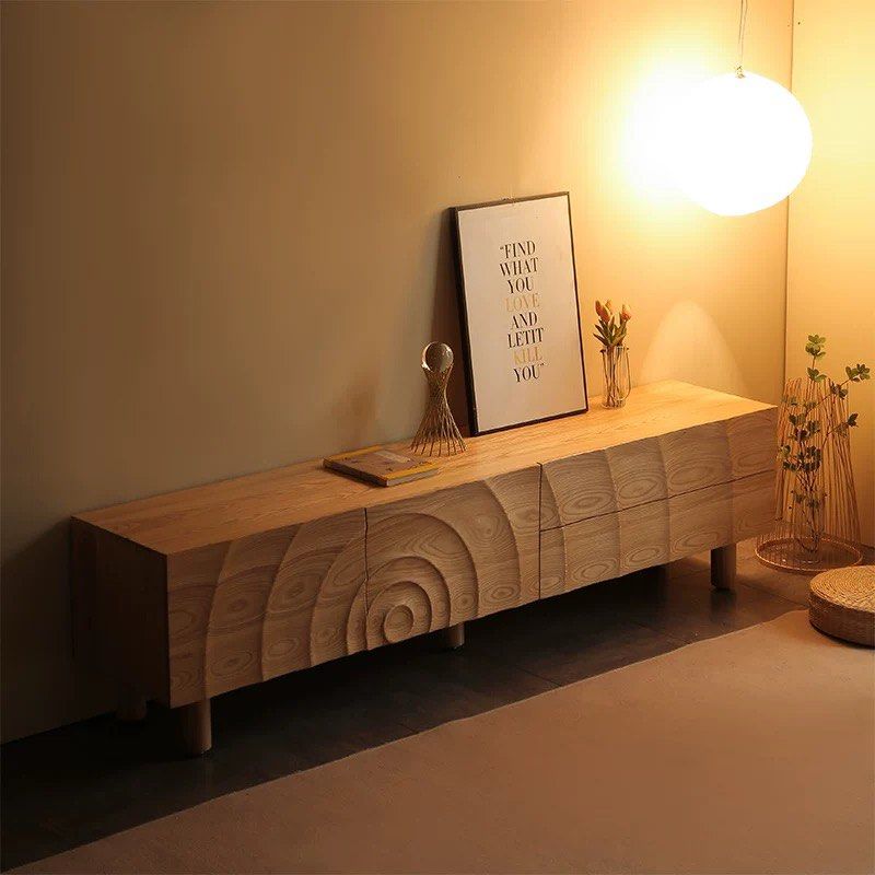 GERIUM Modern Solid Wood TV Console