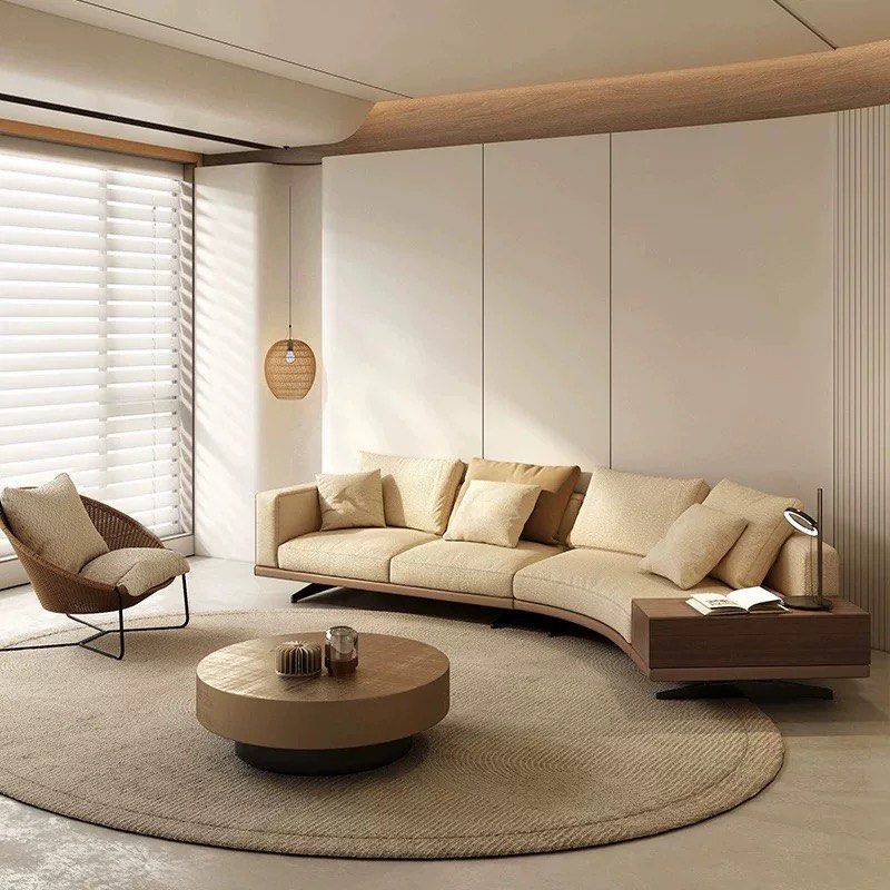GEYOA Modern Curved Fabric Sofa