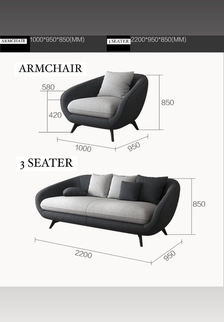 VALMARO Modern Fabric Sofa