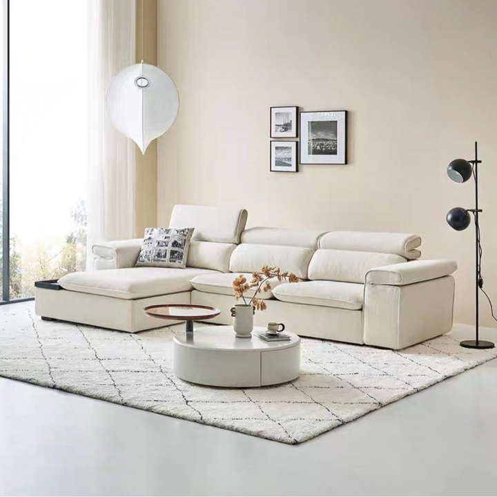 XYREN Sectional Sofa With Adjustable Headrest