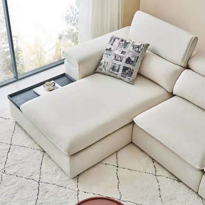 XYREN Sectional Sofa With Adjustable Headrest
