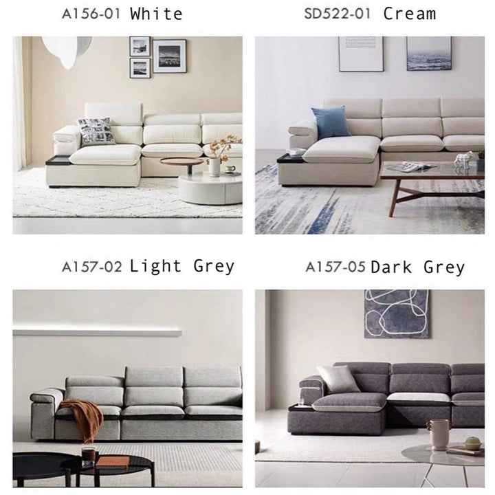 XYREN Sectional Sofa With Adjustable Headrest